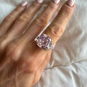 Beautiful Oversized Genuine Sterling Silver S925 Cocktail Ring